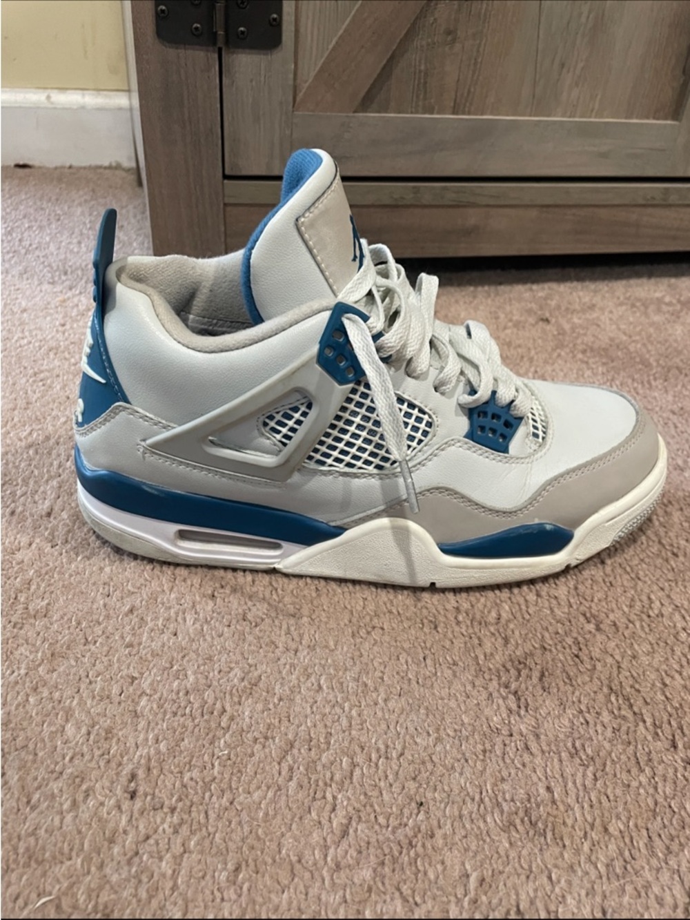 Nike Men’s Sneakers White and Blue Low-Top